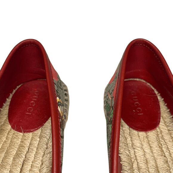 Gucci Pilar Espadrille Flats EU 36.5 US 6.5 GG Supreme Logo St. Tian Slip Ons - Picture 12 of 15
